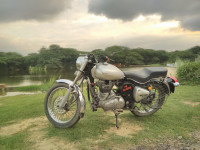 Silver Royal Enfield Bullet Electra