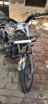 Silver Royal Enfield Bullet Electra