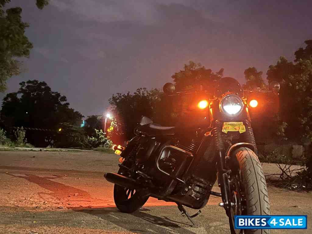 Grey Black Yezdi Roadster Dark