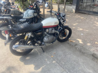 White,red Royal Enfield Interceptor 650 Twin
