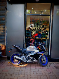 White And Blue Yamaha R15M