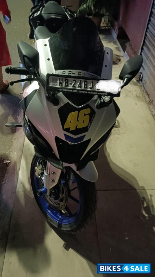 White And Blue Yamaha R15M