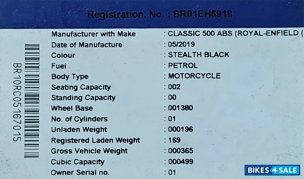 Royal Enfield Classic 500 Tribute Black