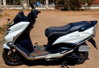 White Suzuki Burgman Street BS6