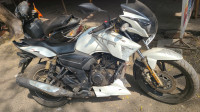 White TVS Apache RTR 180 ABS