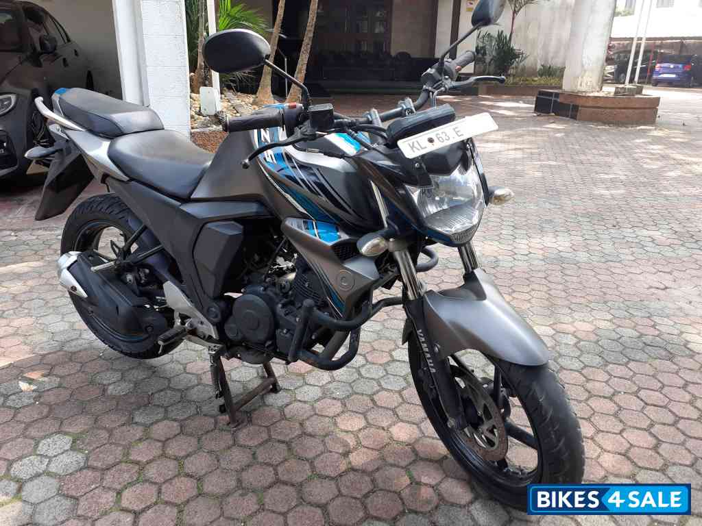 Matte Grey With Blue Yamaha FZ-S FI V2