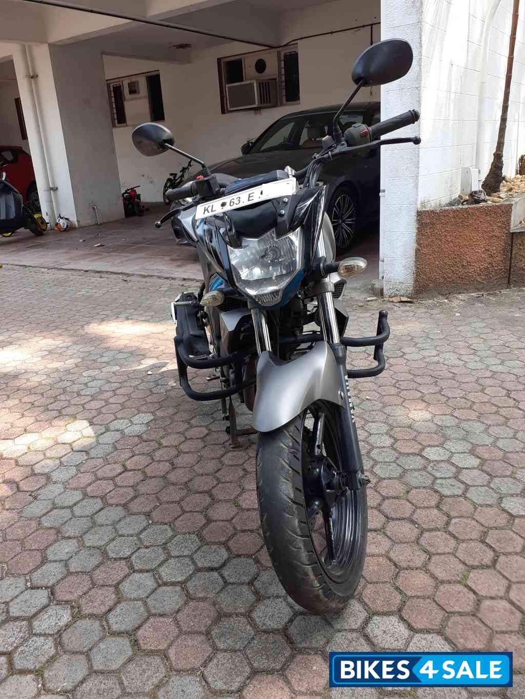 Matte Grey With Blue Yamaha FZ-S FI V2