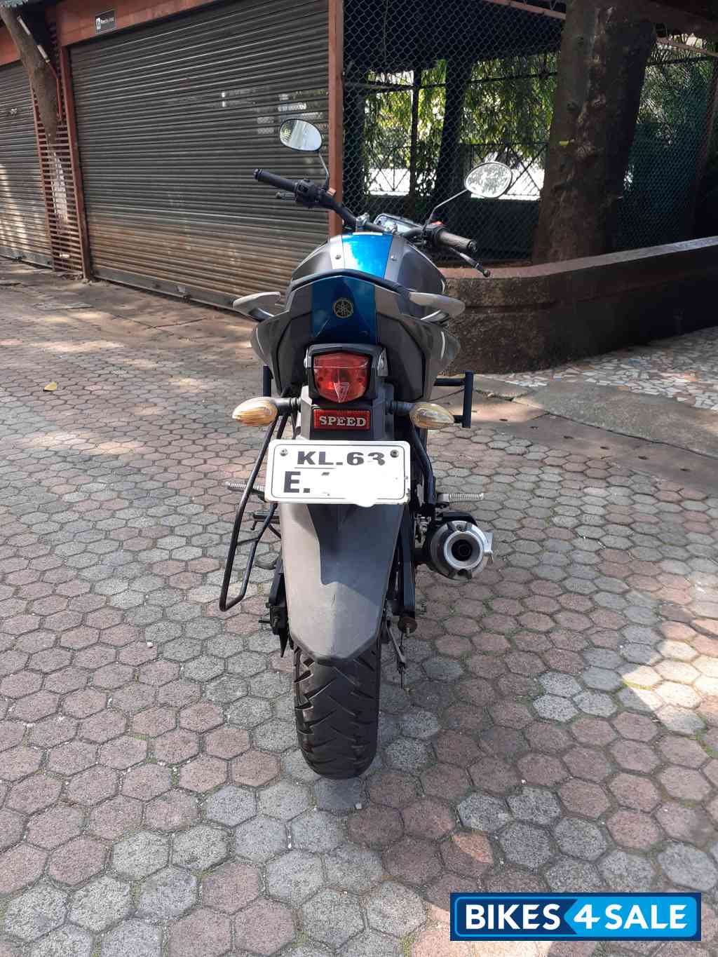 Matte Grey With Blue Yamaha FZ-S FI V2