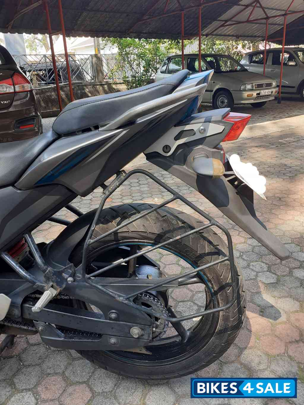 Matte Grey With Blue Yamaha FZ-S FI V2