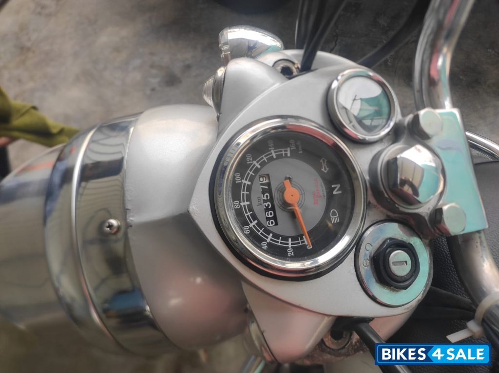 Silver Royal Enfield Bullet Electra