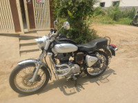 Silver Royal Enfield Bullet Electra