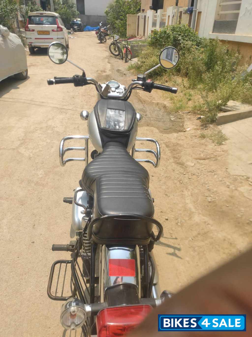 Silver Royal Enfield Bullet Electra