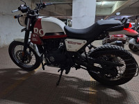 White And Red Royal Enfield Scram 411