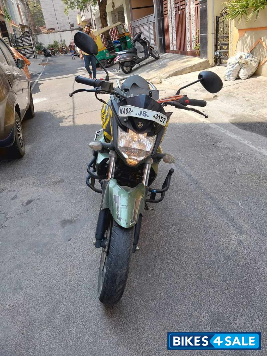 Green Yamaha FZ-S FI V3