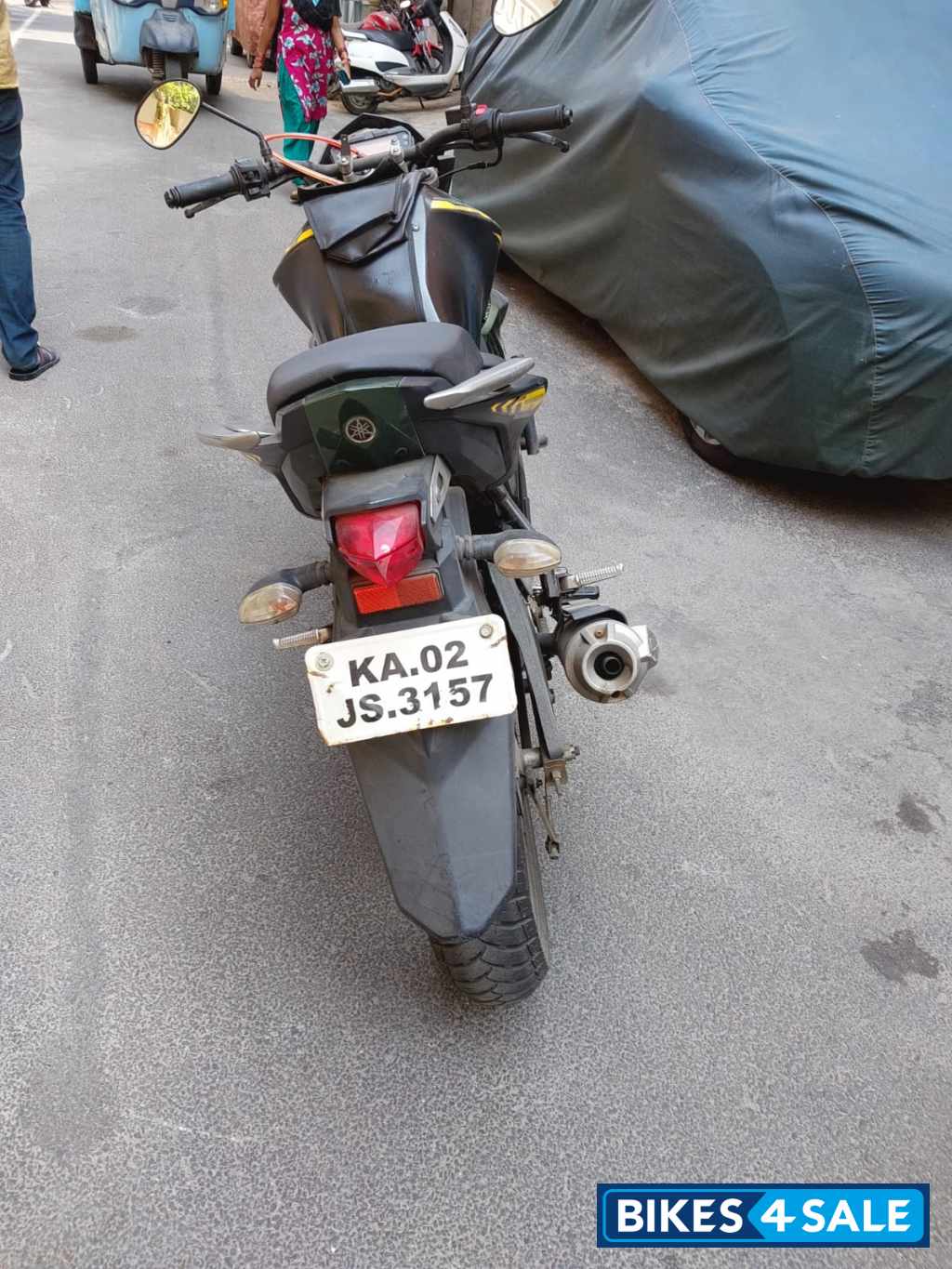 Green Yamaha FZ-S FI V3