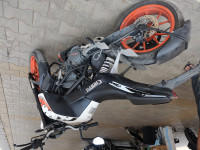White And Orange KTM Duke 200