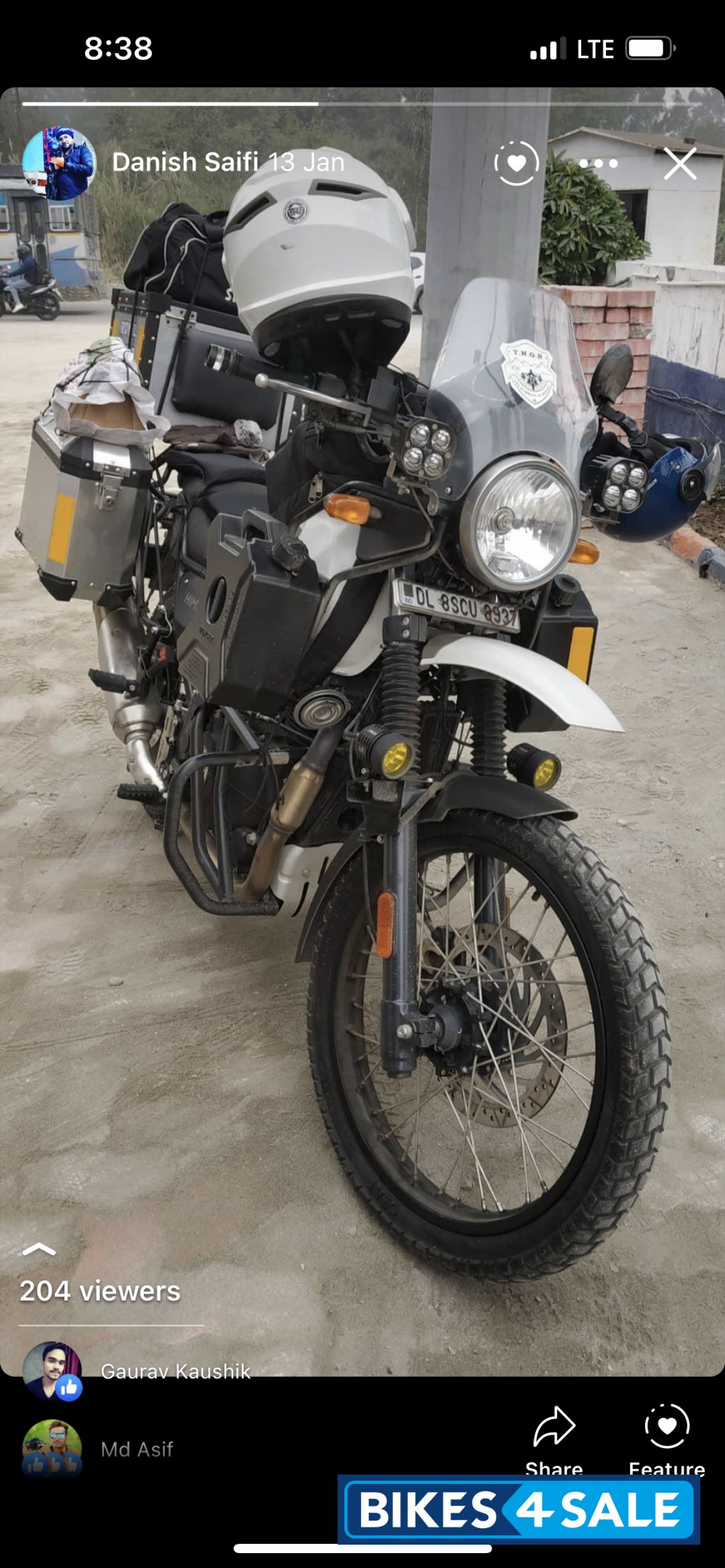 Snow Whit Royal Enfield Himalayan BS VI