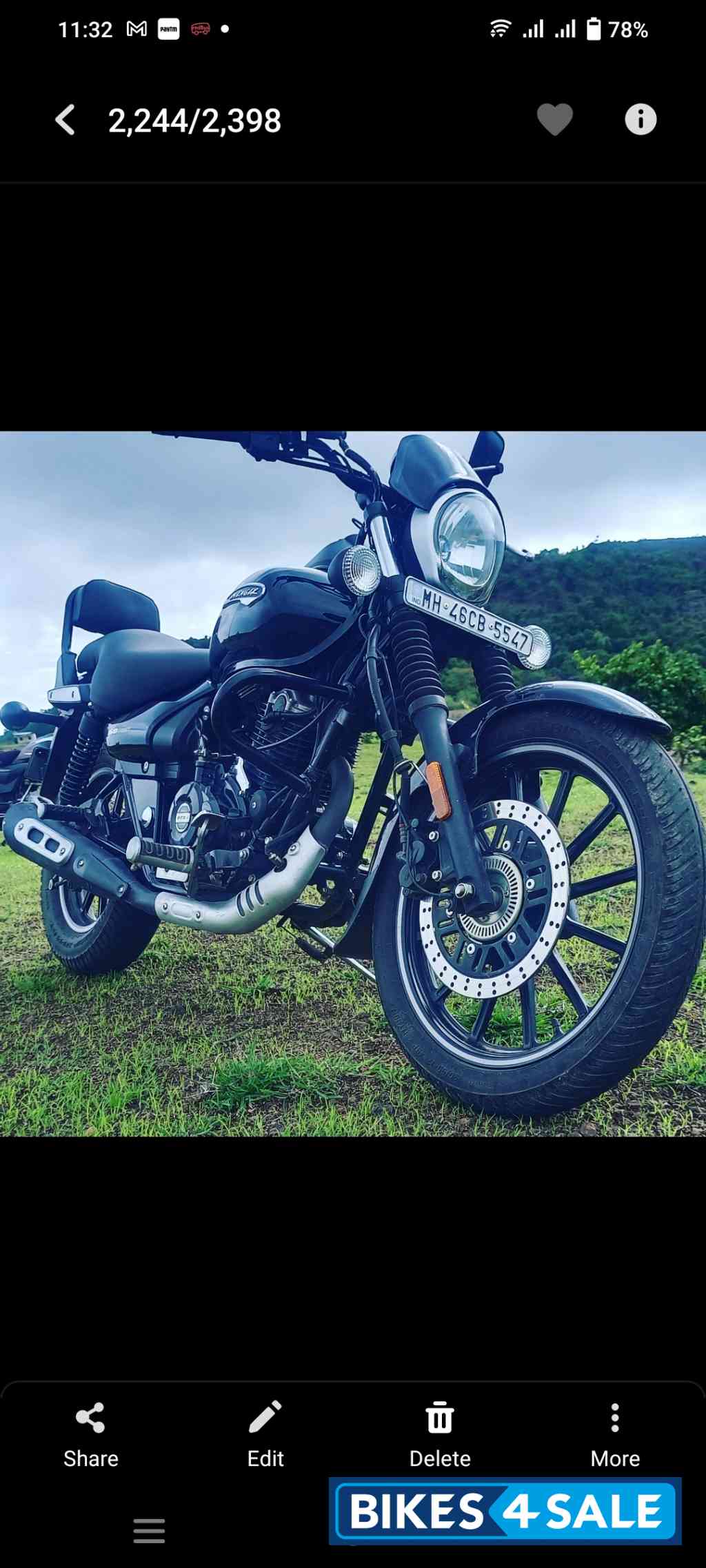 Black Bajaj Avenger Street 160 BS6
