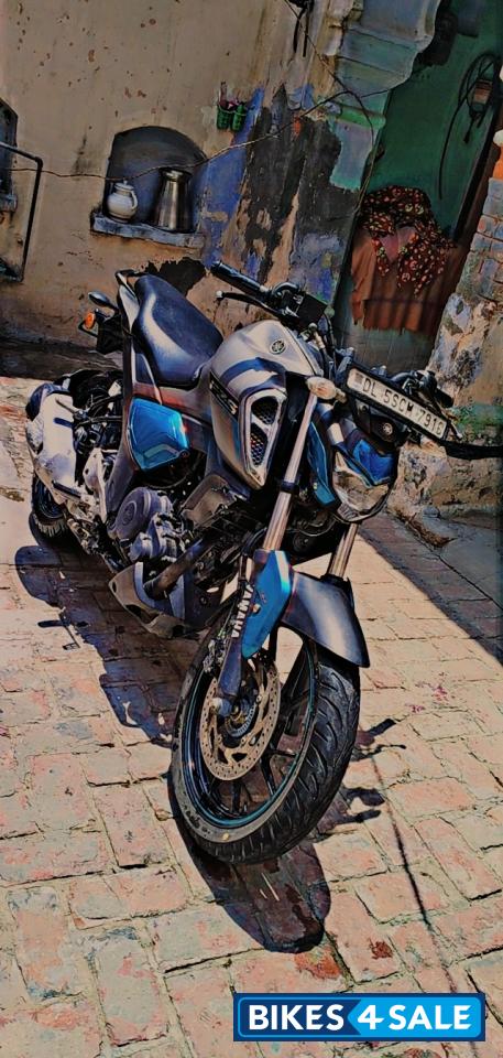Cyan Gray Yamaha FZ-S FI V3