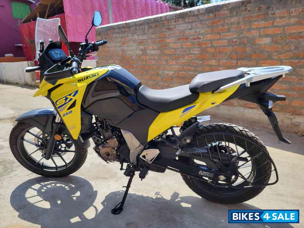 Yellow Suzuki V-Strom SX