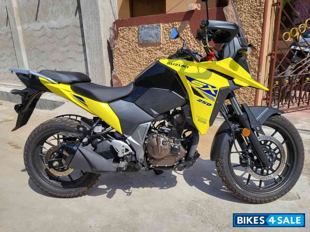 Yellow Suzuki V-Strom SX