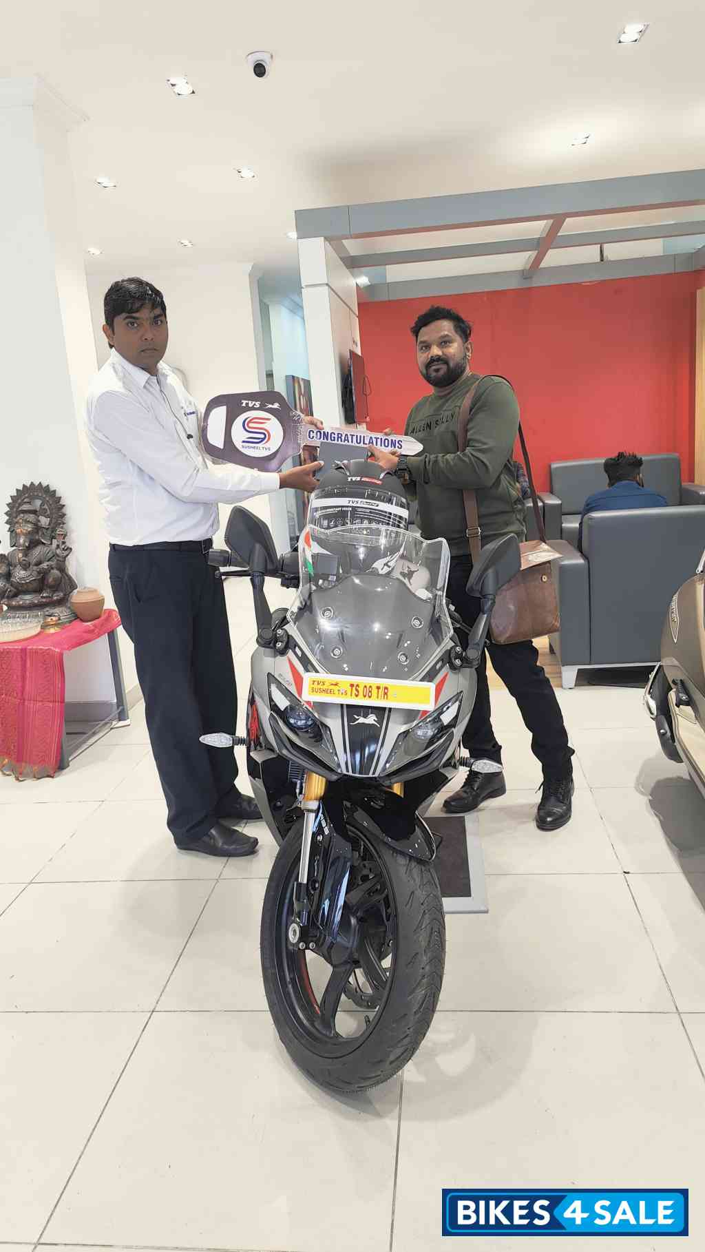 Black & T Grey TVS Apache RR 310