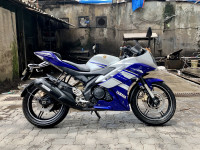 White And Blue Yamaha YZF R15 V2