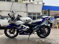 White And Blue Yamaha YZF R15 V2