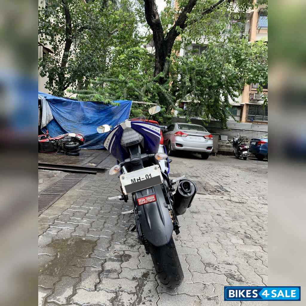 White And Blue Yamaha YZF R15 V2