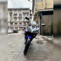 White And Blue Yamaha YZF R15 V2