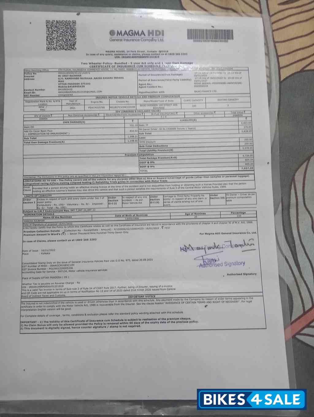 Black Bajaj Avenger Street 160 BS6