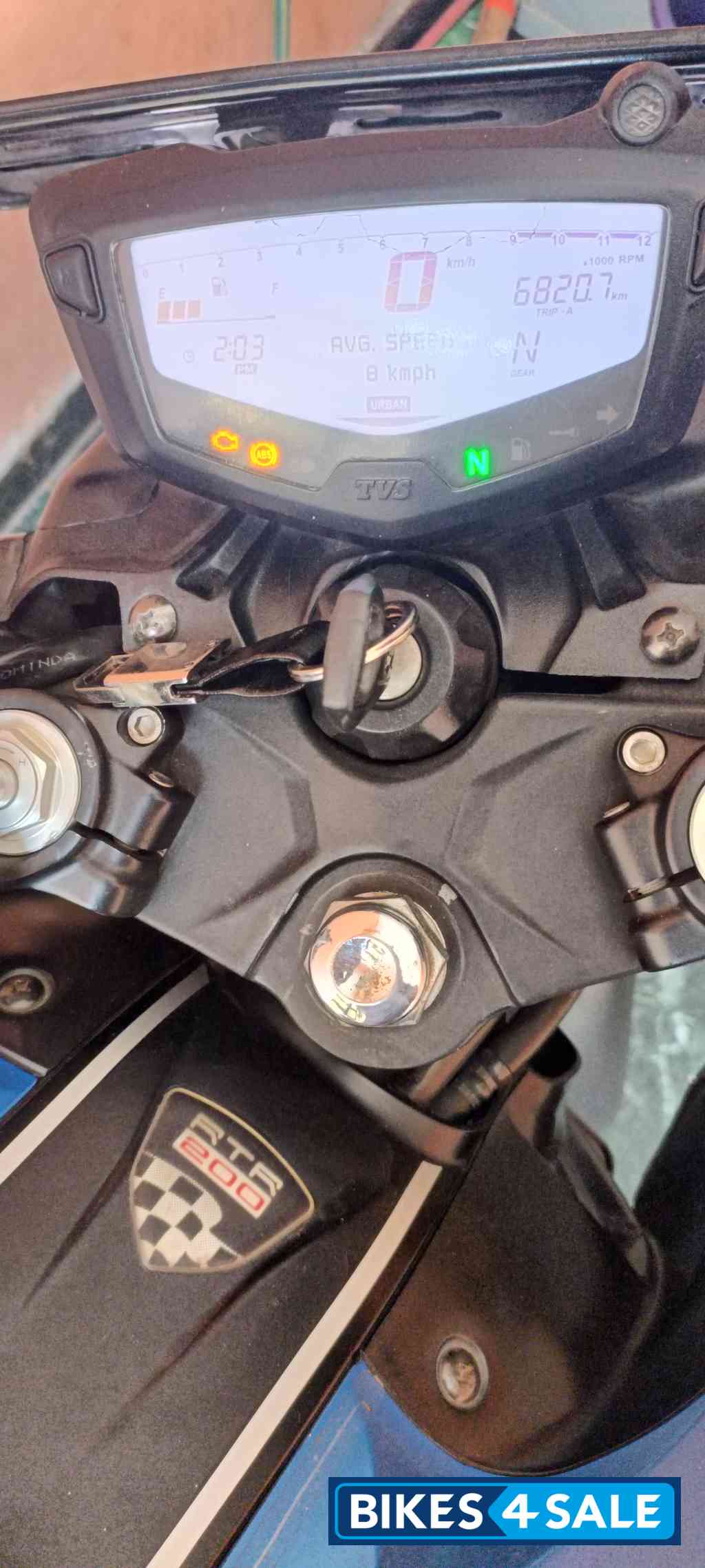 Blue TVS Apache RTR 200 4V 2020