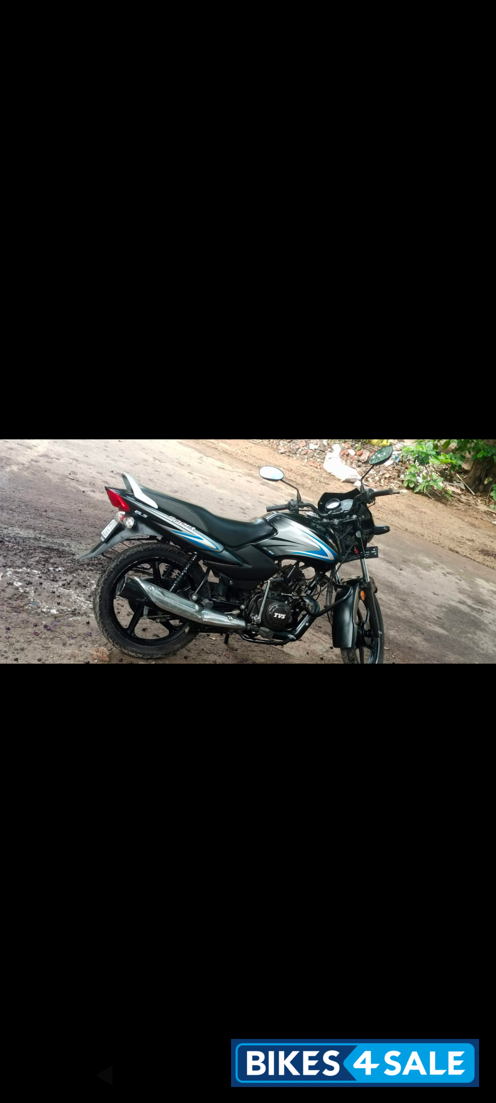 Black Blue TVS Sport BS6
