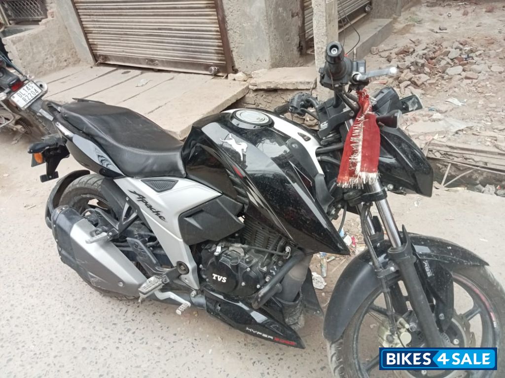 Black With Silver TVS Apache RTR 160 4V