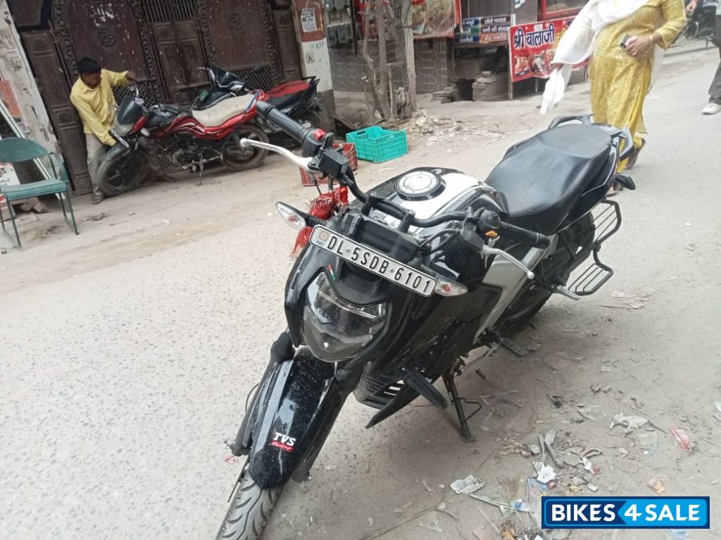 Black With Silver TVS Apache RTR 160 4V