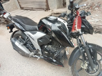 Black With Silver TVS Apache RTR 160 4V