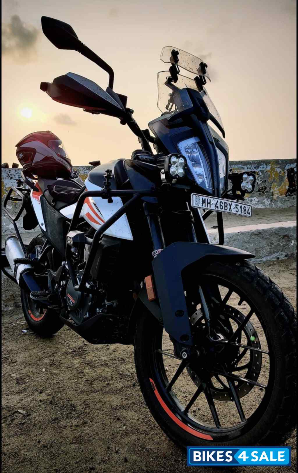 White KTM 390 Adventure