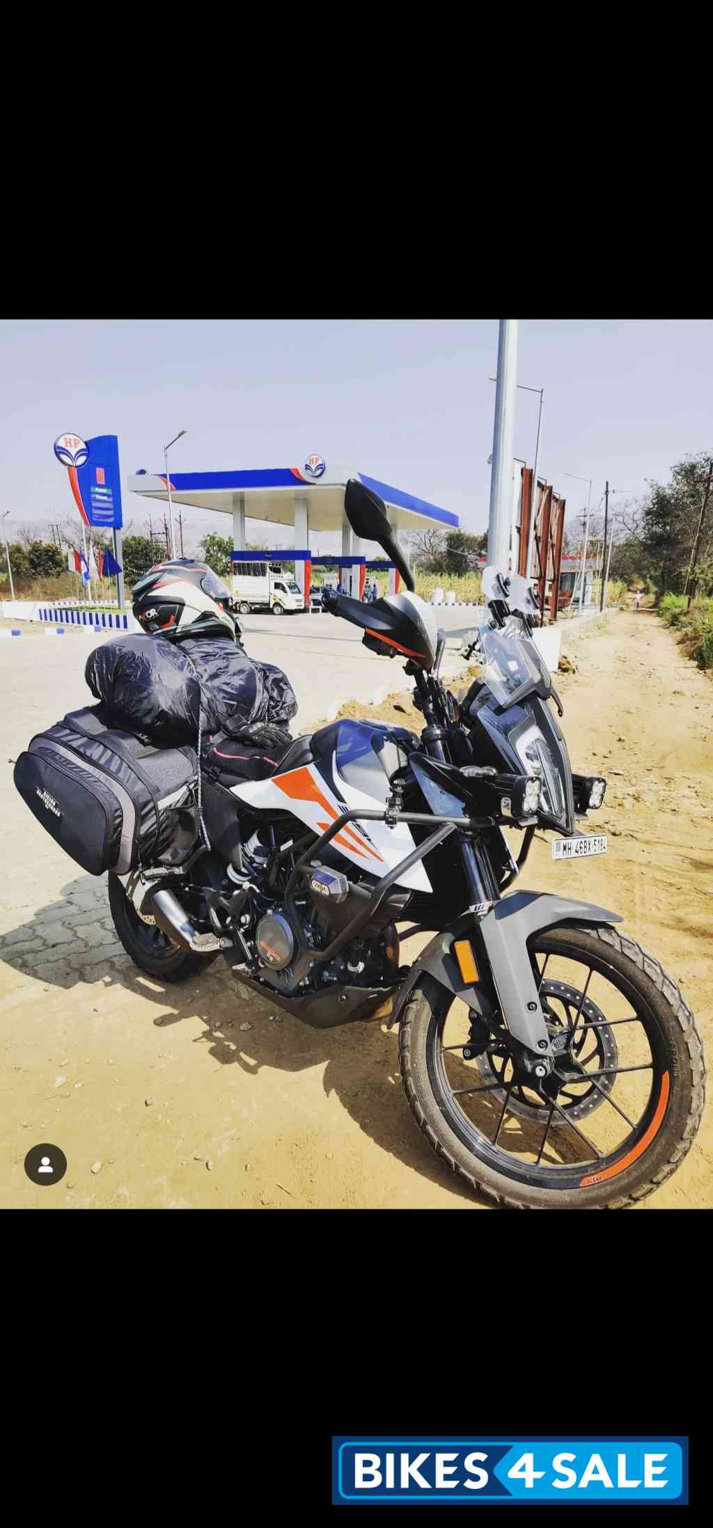 White KTM 390 Adventure