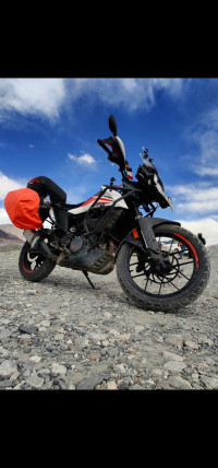 White KTM 390 Adventure