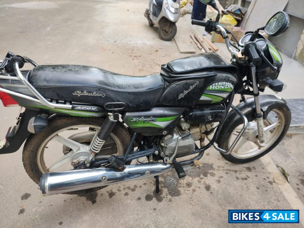 Black+green Hero Splendor Pro