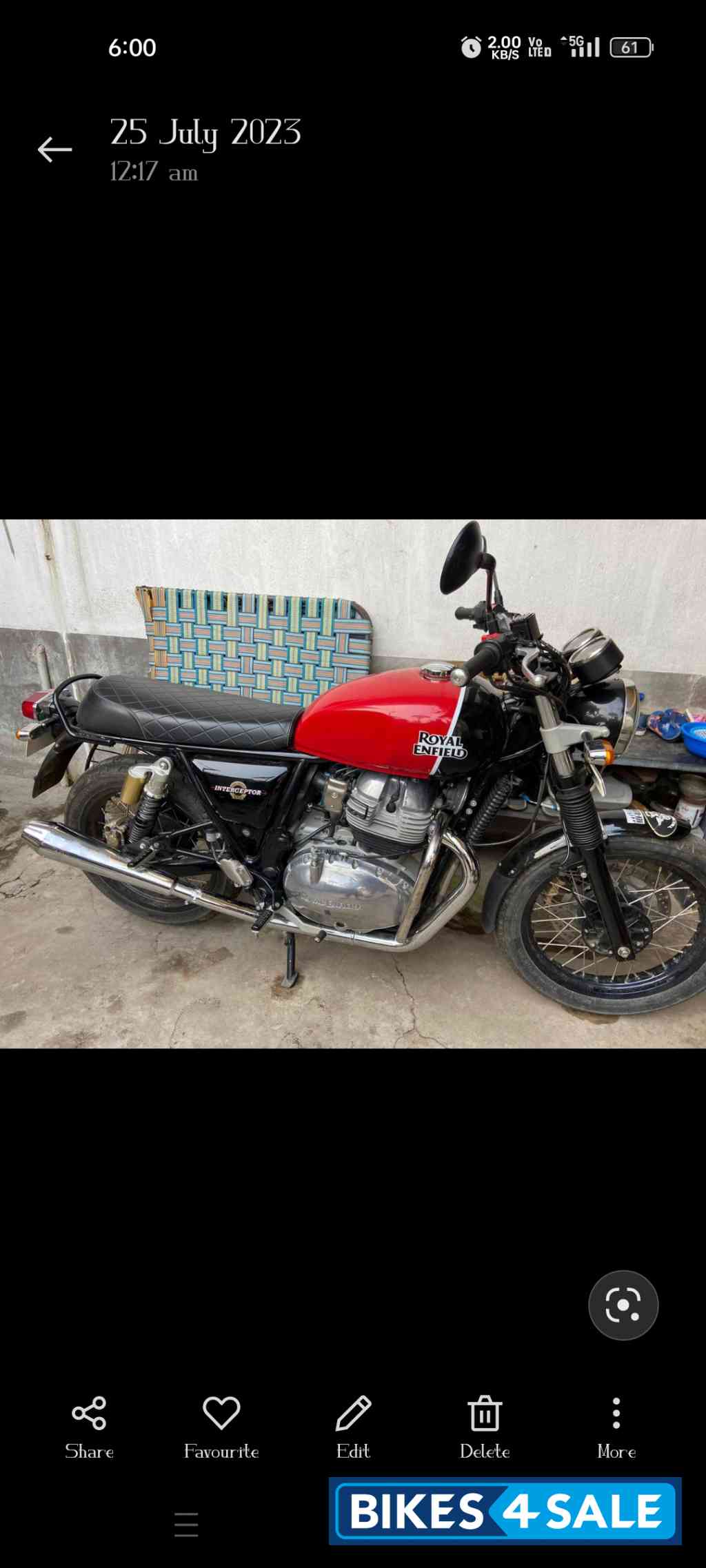 Red Royal Enfield Interceptor 650 Twin