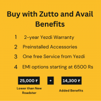 Grey Yezdi Roadster Dark