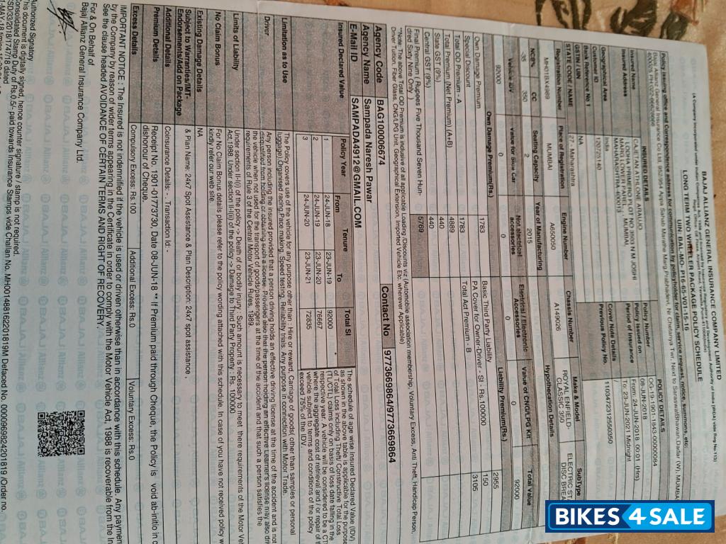 Black Royal Enfield Bullet Standard 350