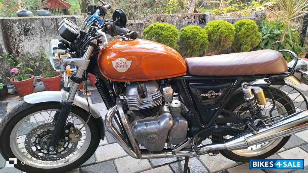 Orange Crash Royal Enfield Interceptor 650 Twin