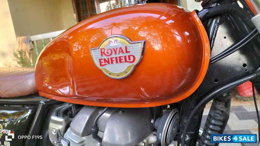 Orange Crash Royal Enfield Interceptor 650 Twin