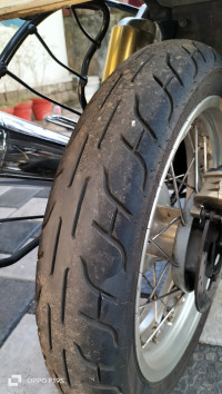 Orange Crash Royal Enfield Interceptor 650 Twin