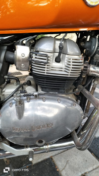 Orange Crash Royal Enfield Interceptor 650 Twin