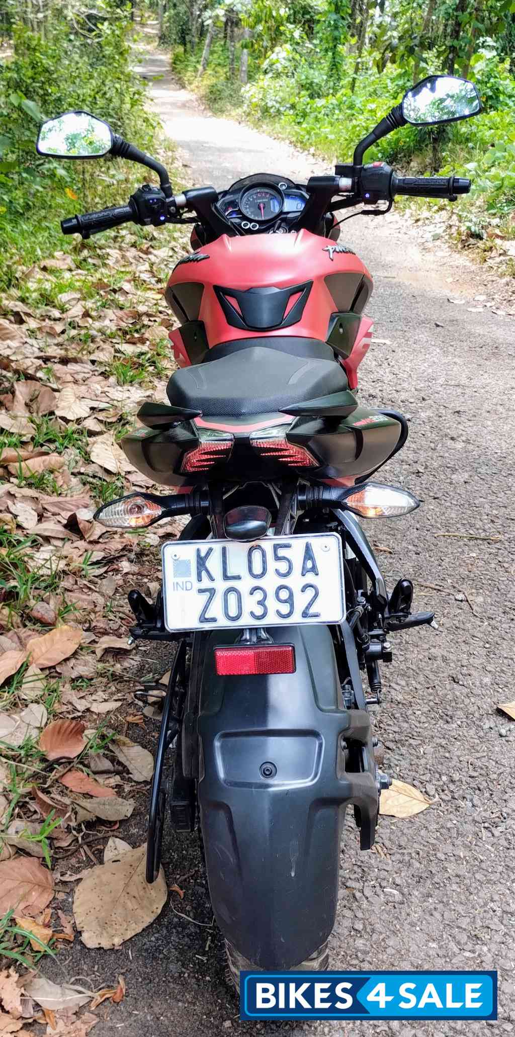 Burnt Red Satin Blak Bajaj Pulsar NS 200 BS6