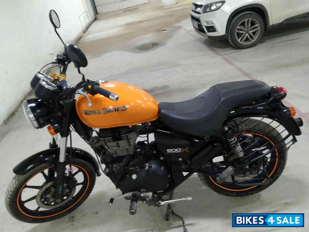 Orange Royal Enfield Thunderbird X 500