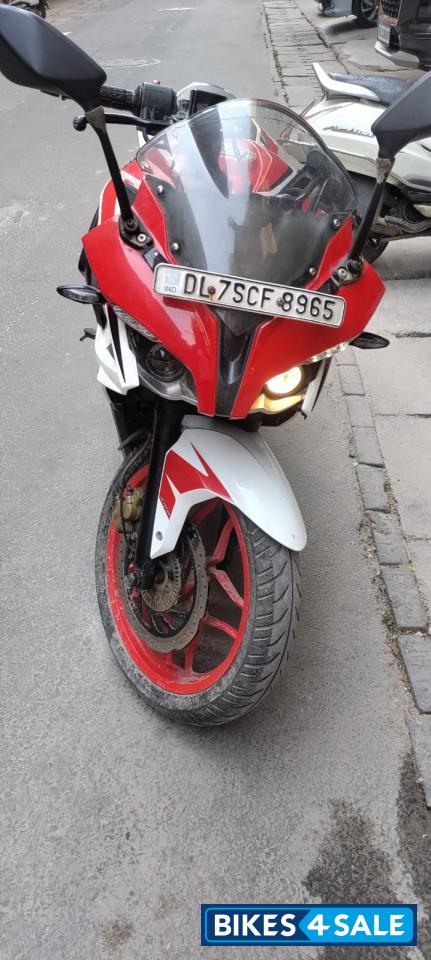 Red And White Bajaj Pulsar RS 200 ABS